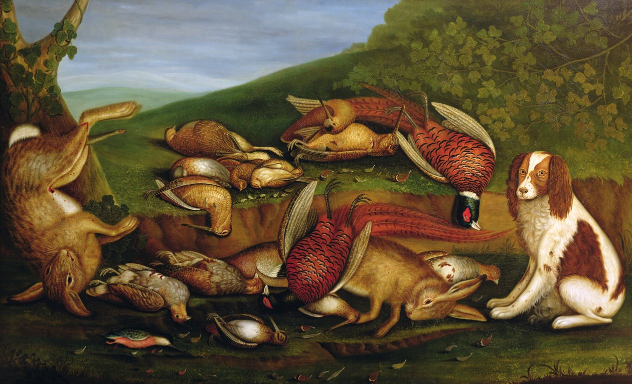 Le chien de chasse primé de M. R. Forrest et son gibier gagnant - John Reade