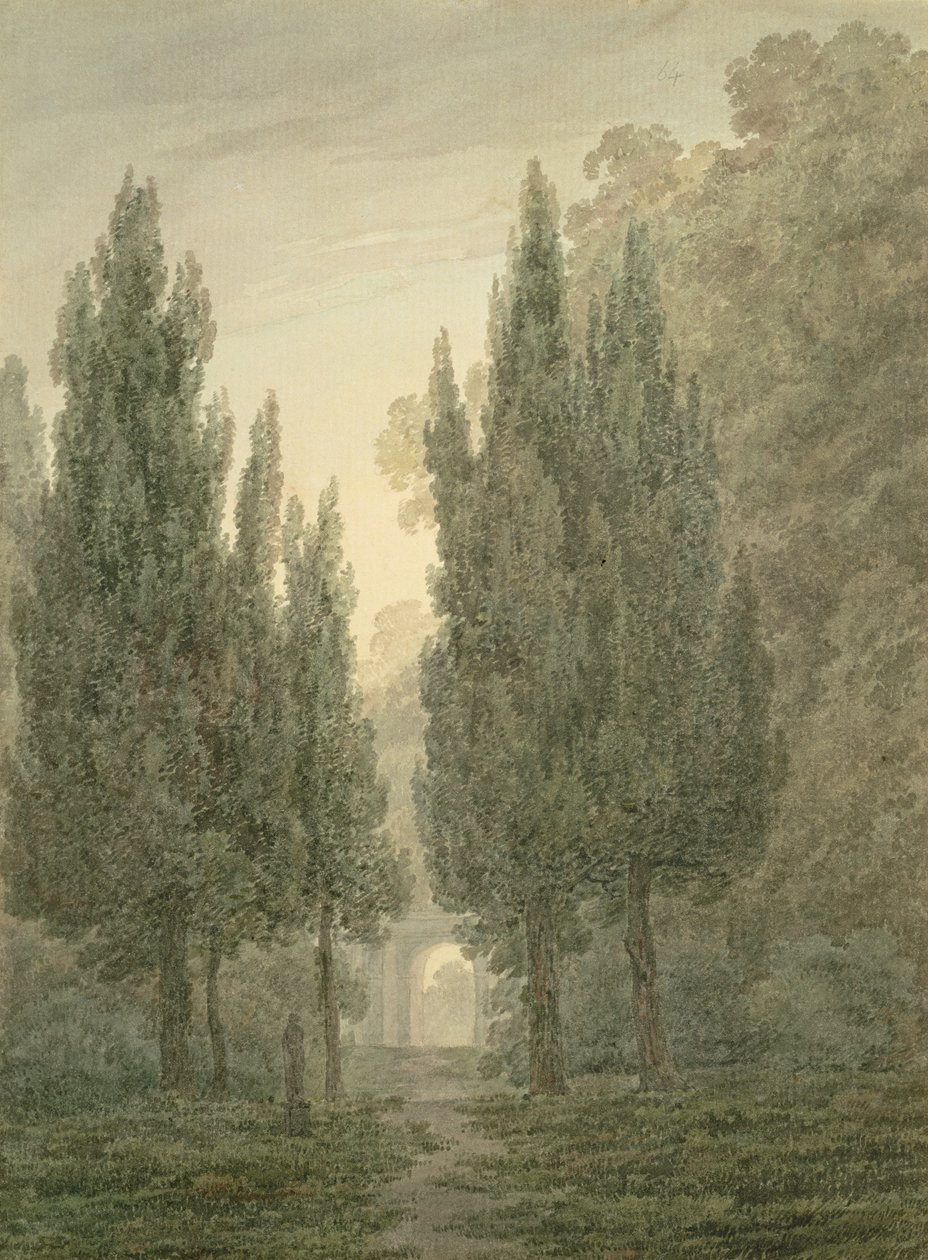 Dans les jardins de la Villa Pamphili - John Robert Cozens