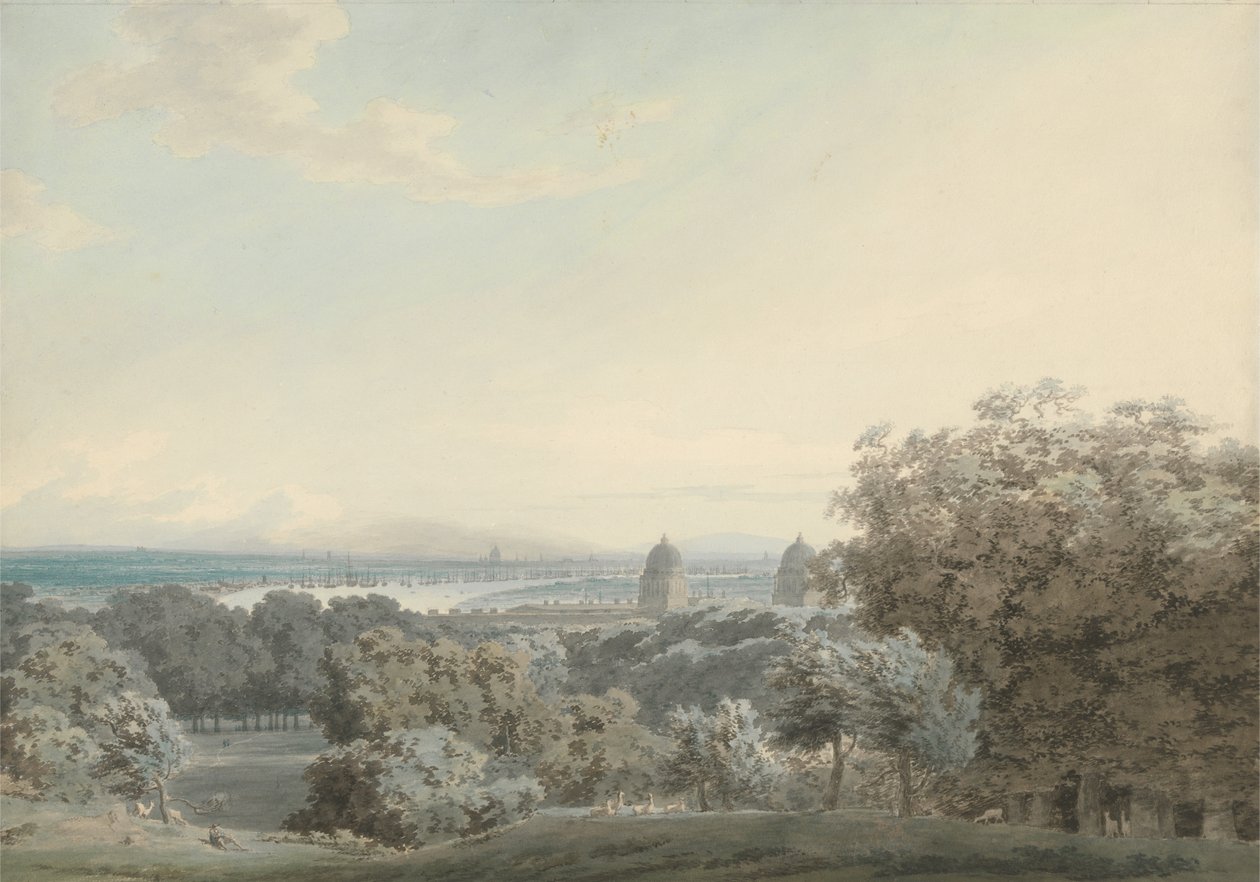 Londres depuis Greenwich Hill - John Robert Cozens
