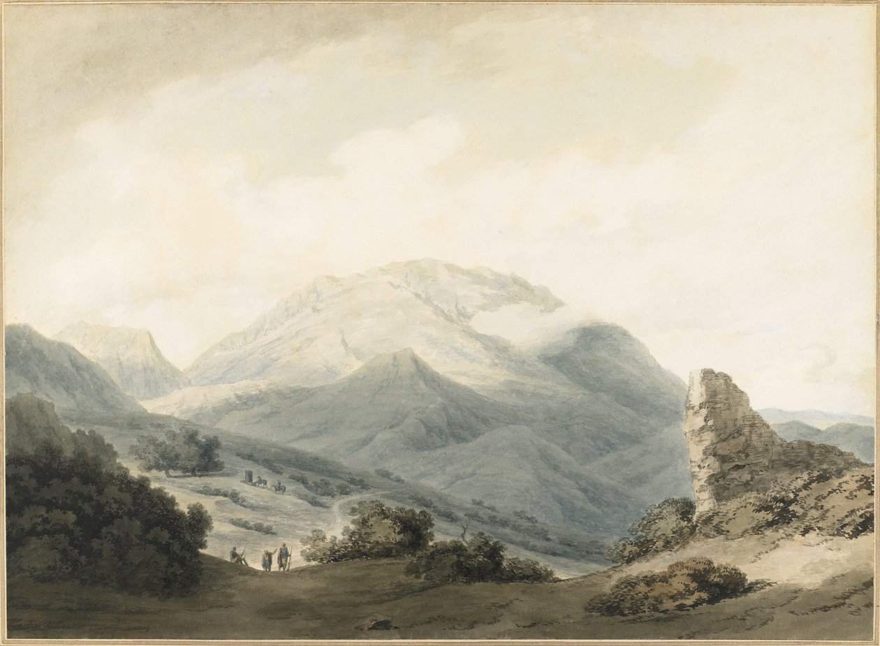 Mont Parnasse depuis la route entre Livadia et Delphes, vers 1790 - John Robert Cozens