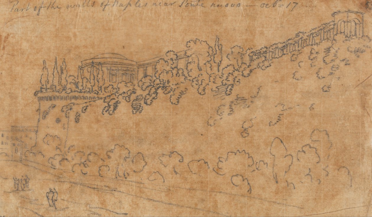 Partie des murs de Naples près de Ponte Nuovo, 17 octobre - John Robert Cozens
