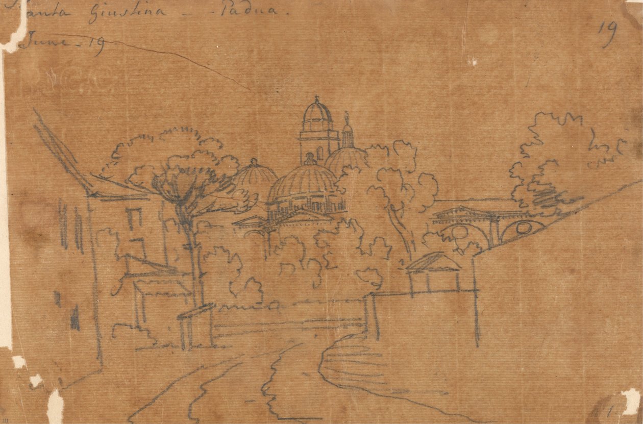 Santa Giustina, Padoue, 19 juin - John Robert Cozens
