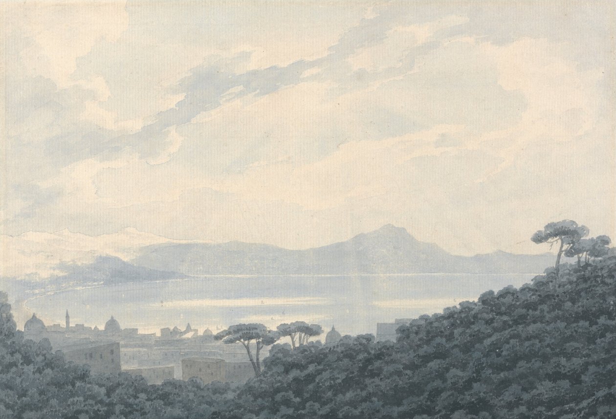 La baie de Naples depuis Capodimonte, Italie - John Robert Cozens