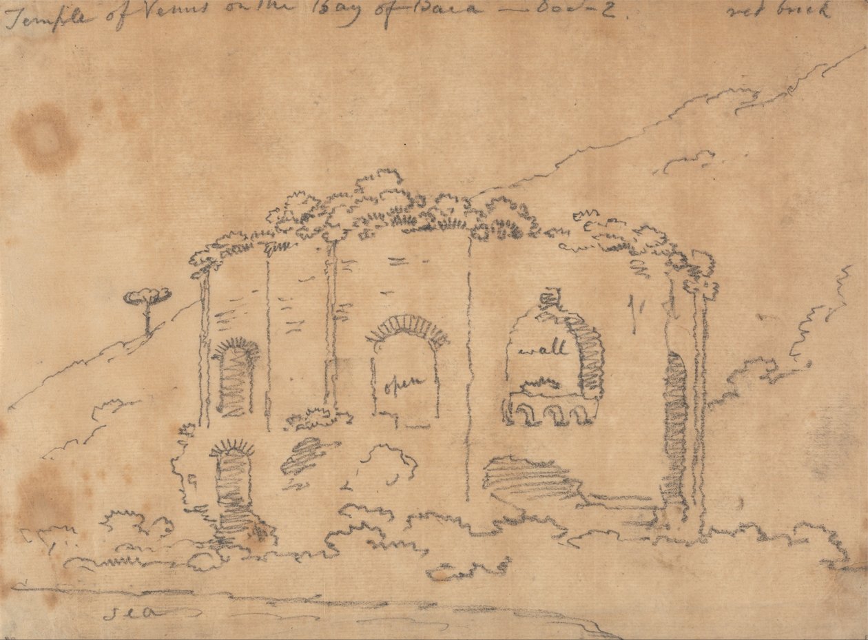 Le Temple de Vénus sur la baie de Baia, 2 décembre - John Robert Cozens