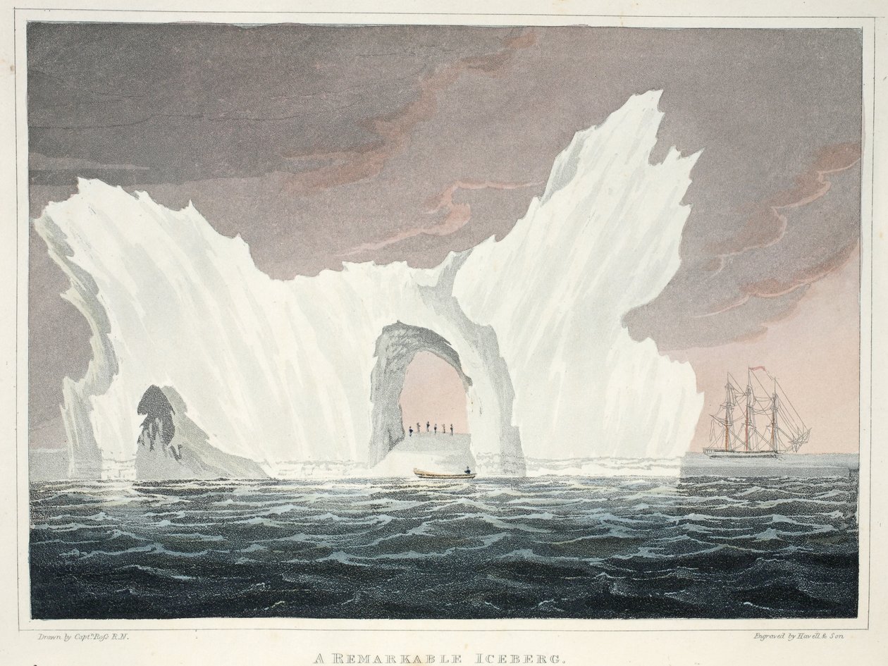 Un iceberg remarquable, juillet 1818, illustration de 