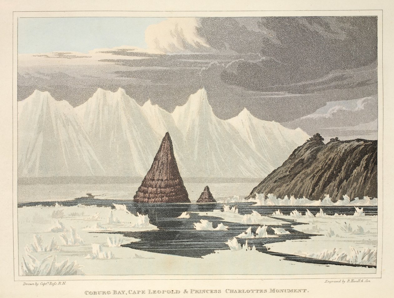Baie de Cobourg, Cap Léopold et Monument de la Princesse Charlotte, illustration de 