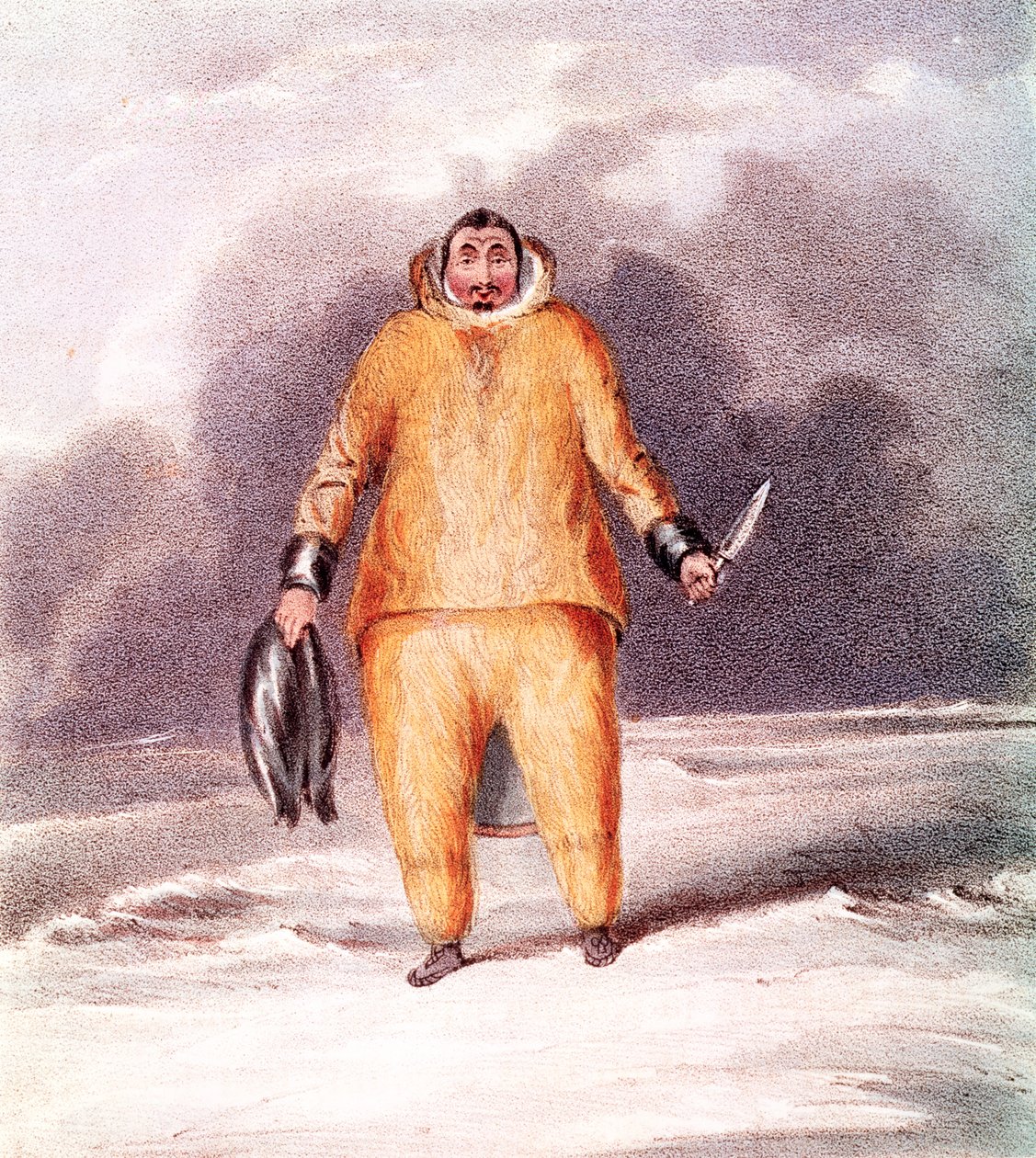 Kunana, un esquimau, gravé par John Brandard (1812-63), imprimé par Graf et Sorel - John Ross