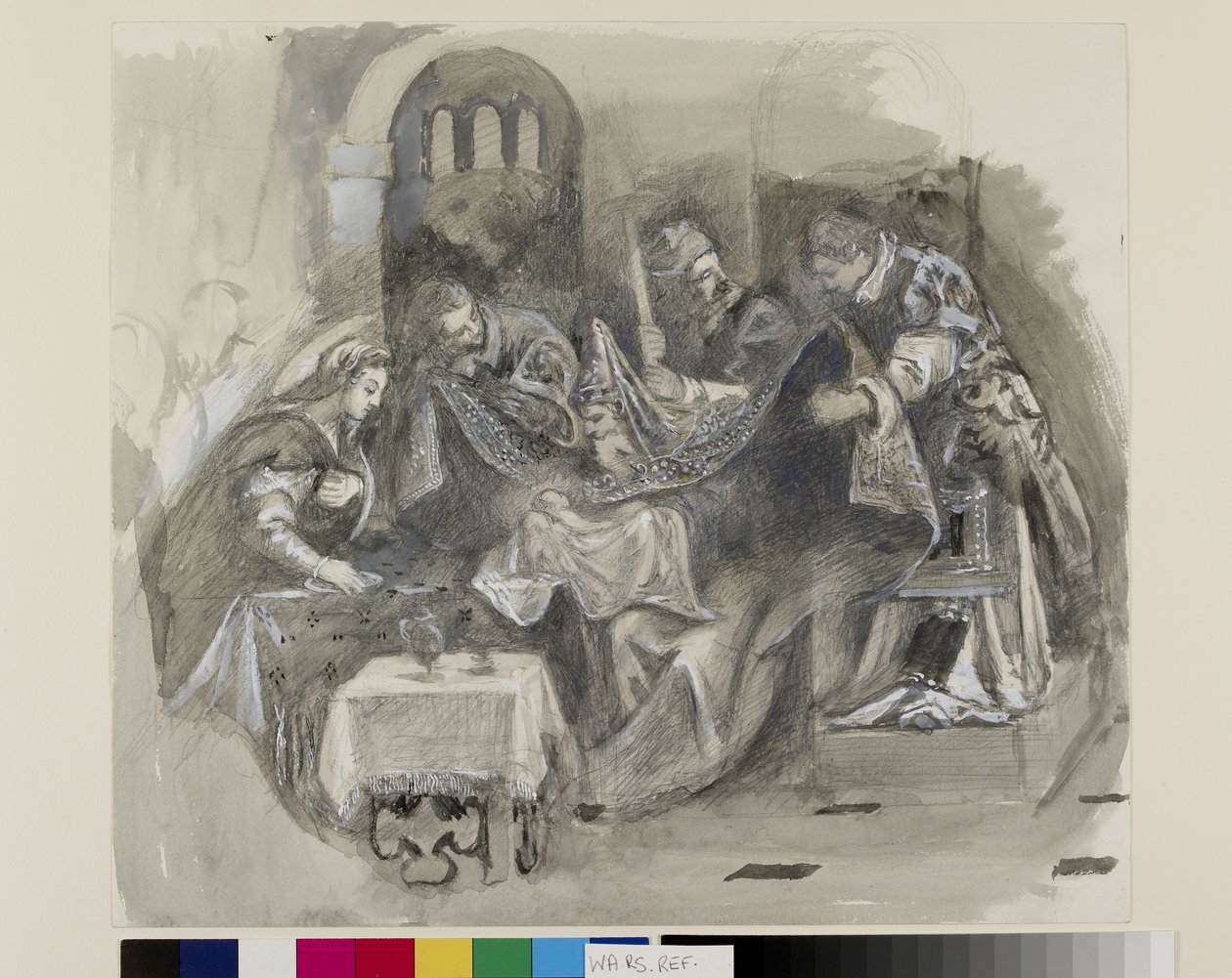 Dessin de la Circoncision de Tintoretto dans la Scuola Grande di San Rocco, août 1869 - John Ruskin
