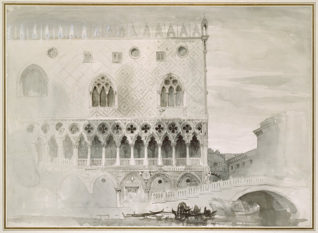 Extérieur du Palais des Doges, Venise, 19ème siècle - John Ruskin