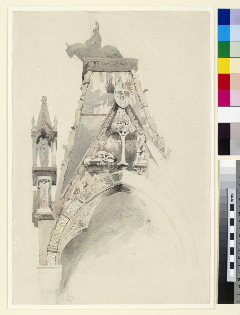 La tombe de Mastino II, Santa Maria Antica, Vérone, 19e siècle - John Ruskin