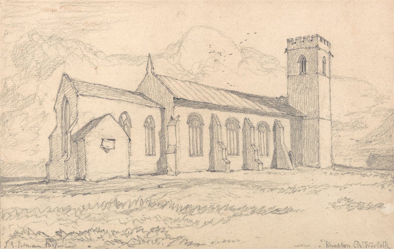 Église de Knapton, Norfolk, vue du nord-est - John Sell Cotman