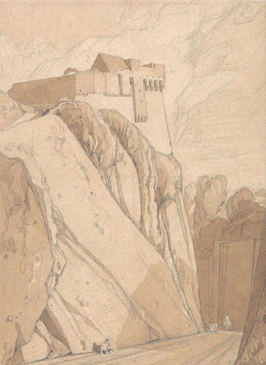 Partie des anciennes fortifications à Saint-Lô, Normandie - John Sell Cotman
