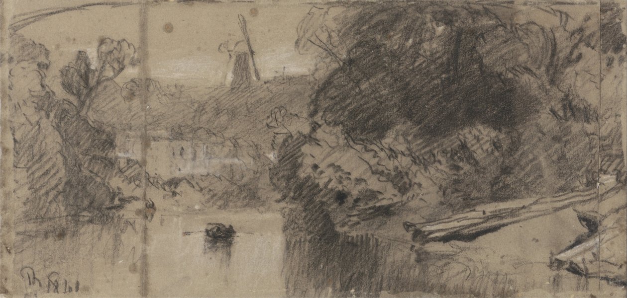 Paysage fluvial, probablement près de Thorpe, Norfolk - John Sell Cotman
