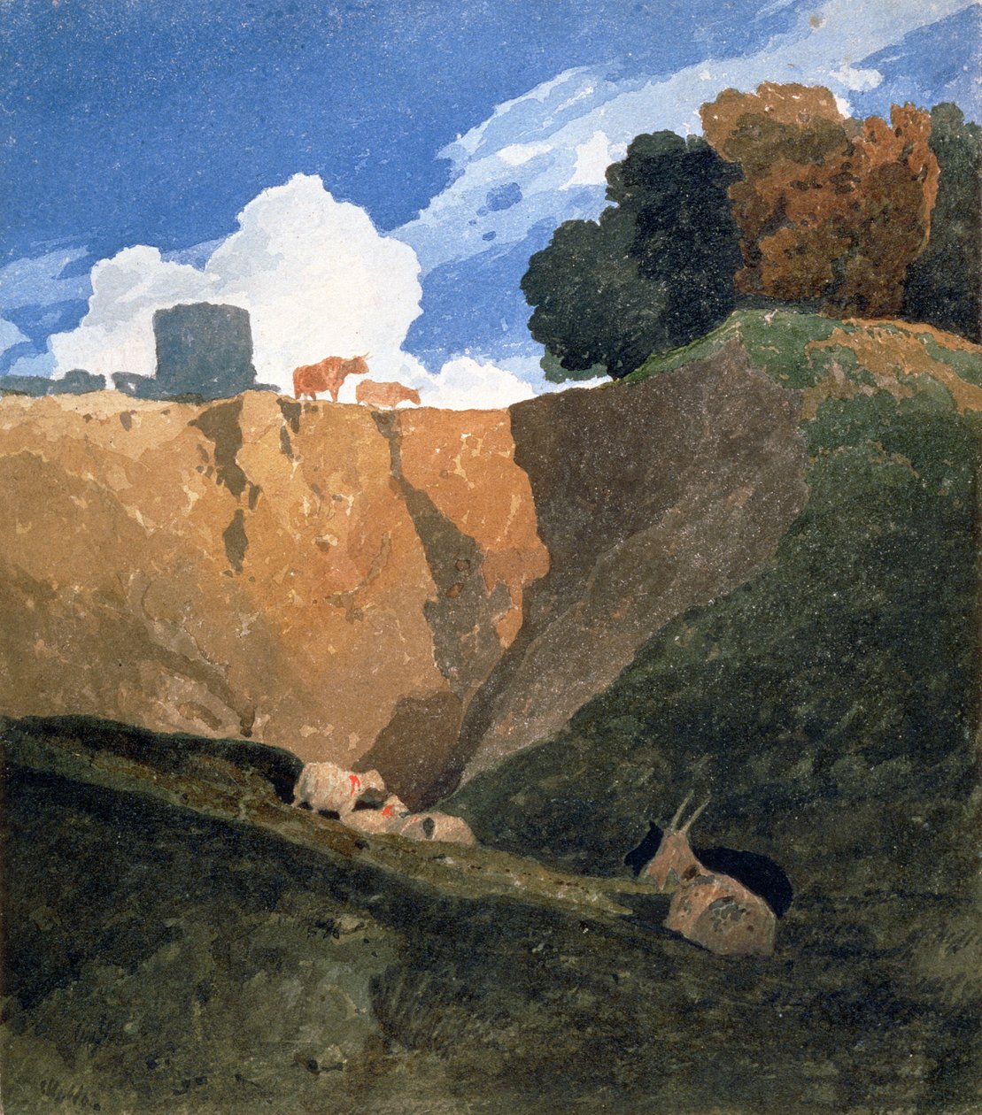 La Fosse à Marne, vers 1809-10 - John Sell Cotman
