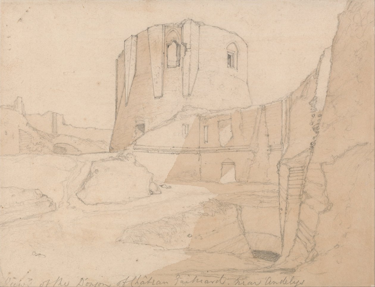 Vue du donjon du Château Gaillard, près d