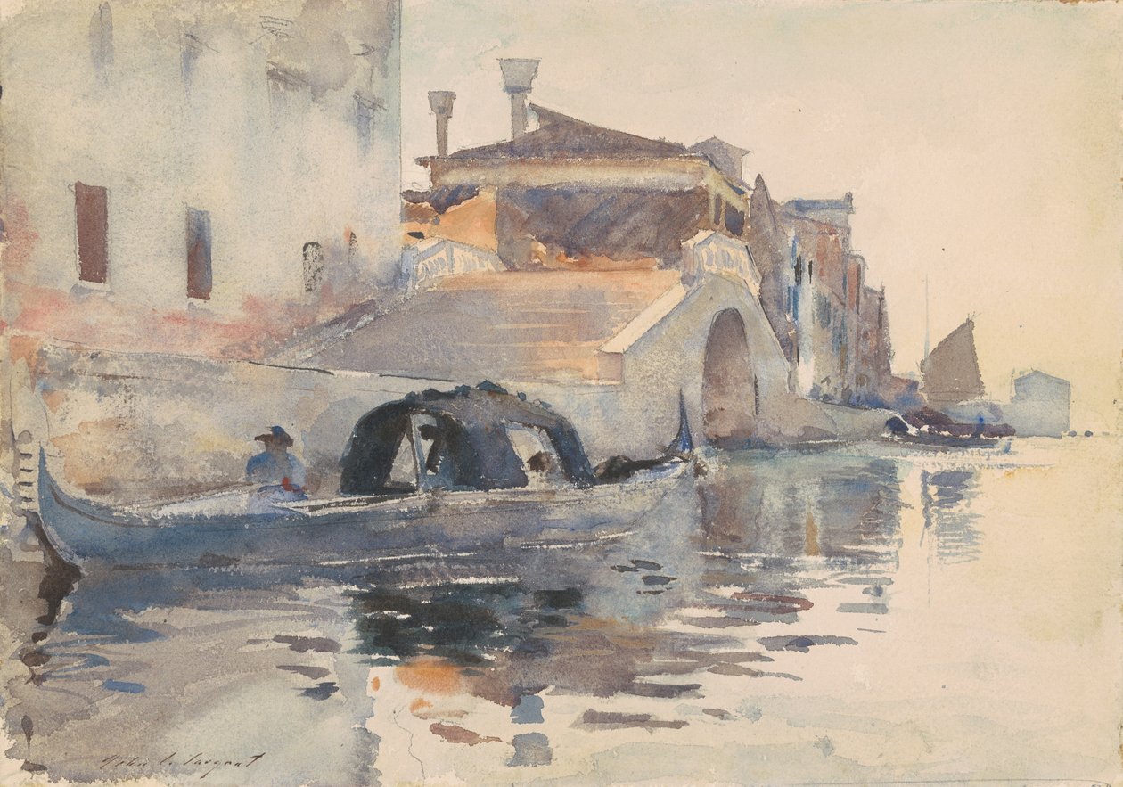 Scène de canal, Ponte Panada, Fondamenta Nuove, Venise, vers 1880-82 - John Singer Sargent