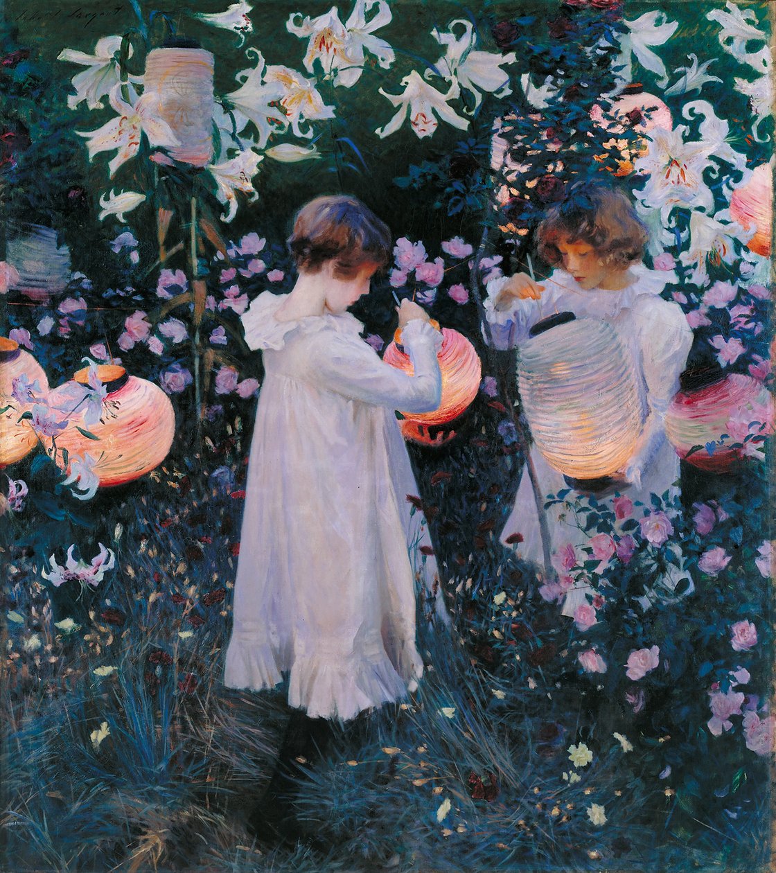 Œillet, lys, lys, rose - John Singer Sargent