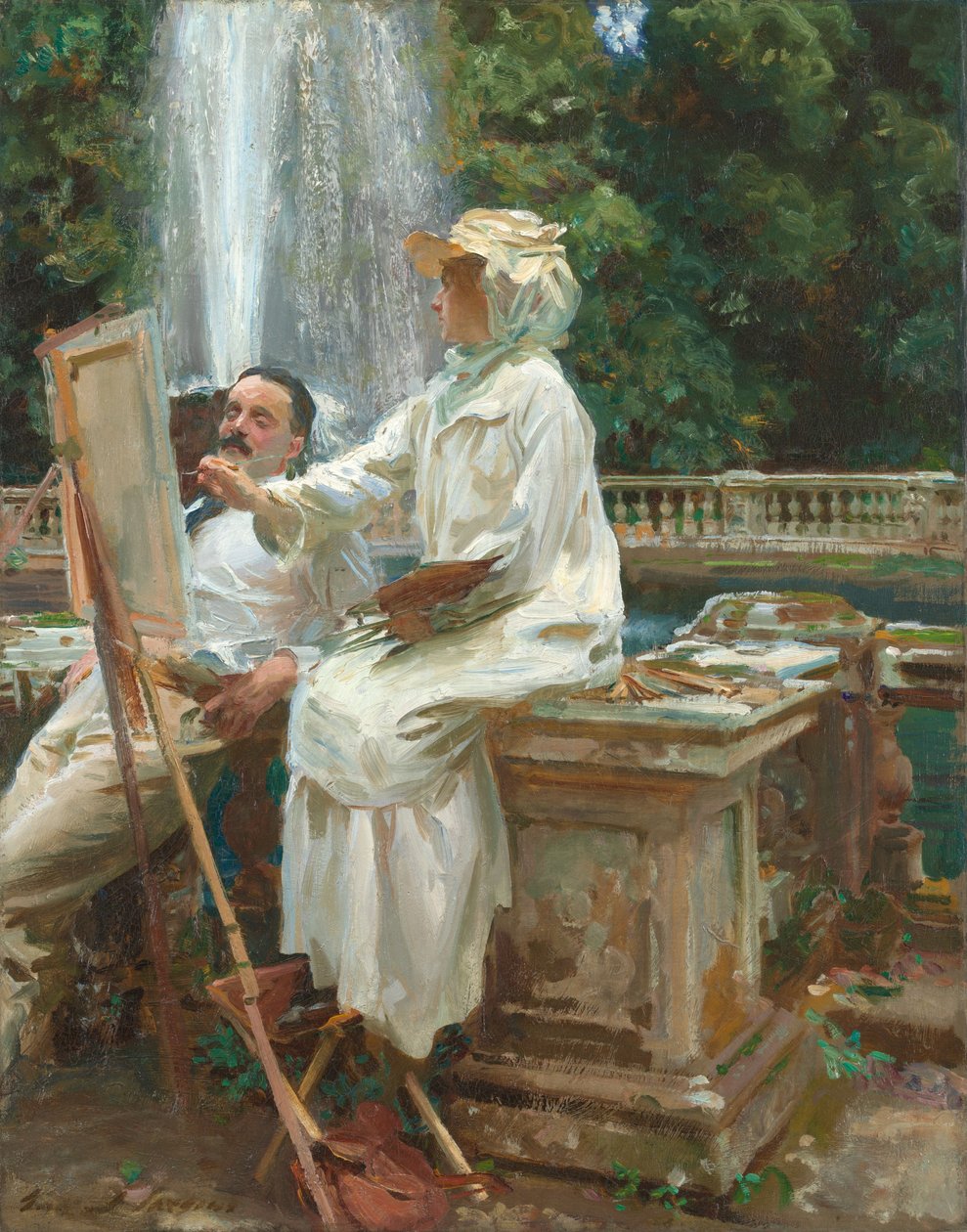 La Fontaine, Villa Torlonia, Frascati, Italie - John Singer Sargent