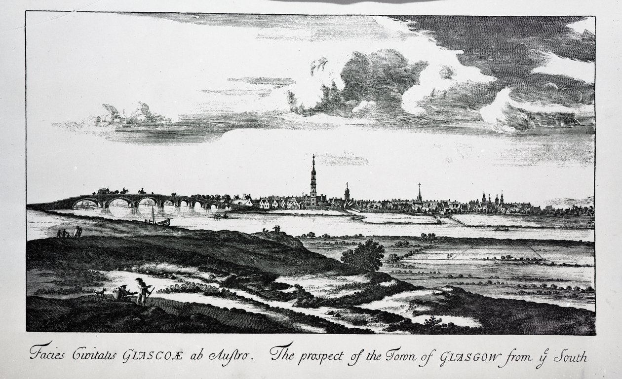 La perspective de la ville de Glasgow depuis le sud, du 