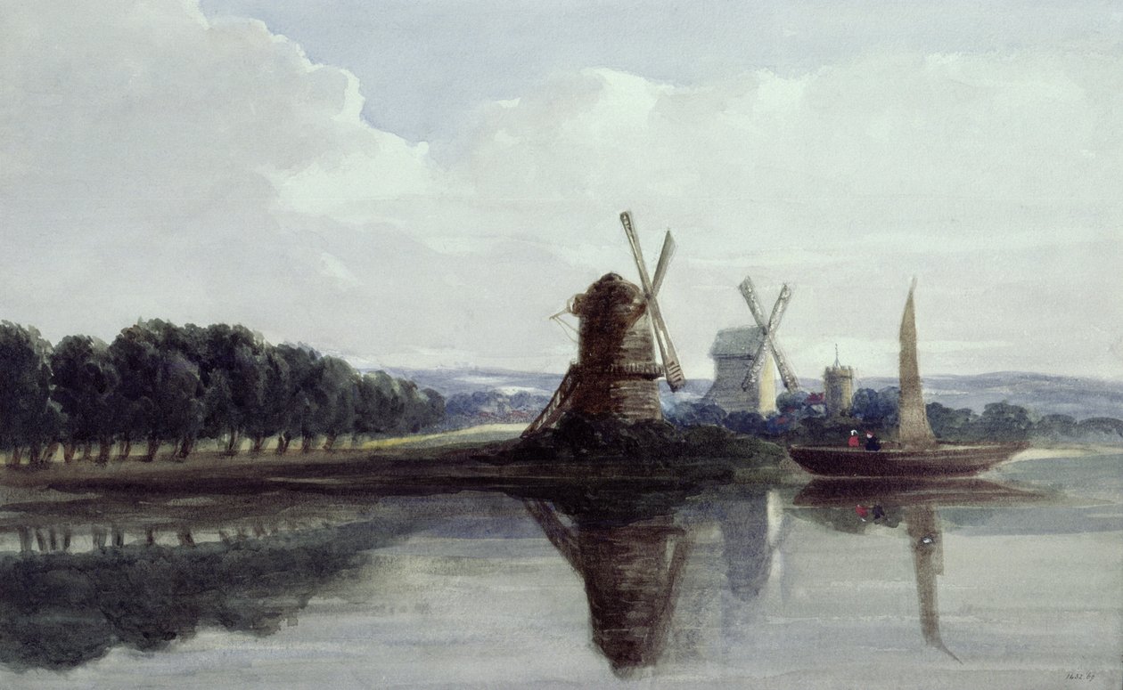 Moulins à vent près d
