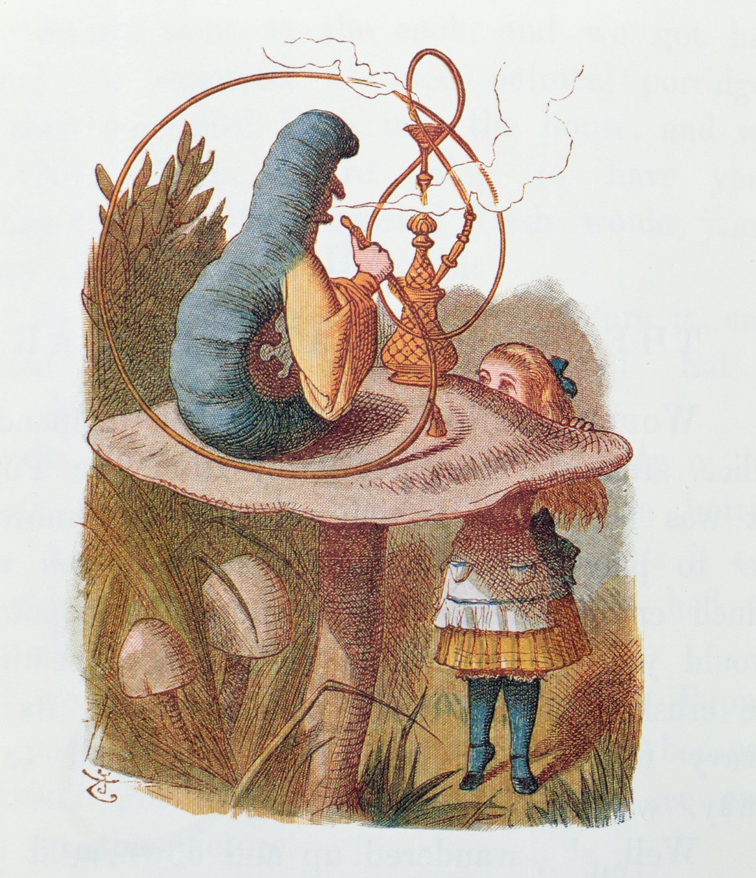 Alice et la chenille, illustration de 