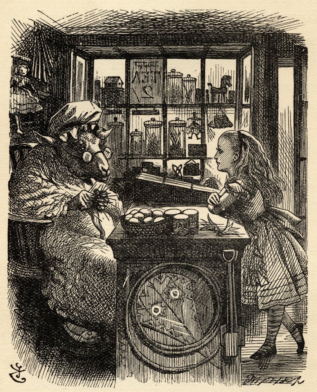 Alice et le mouton tricotant, illustration de 