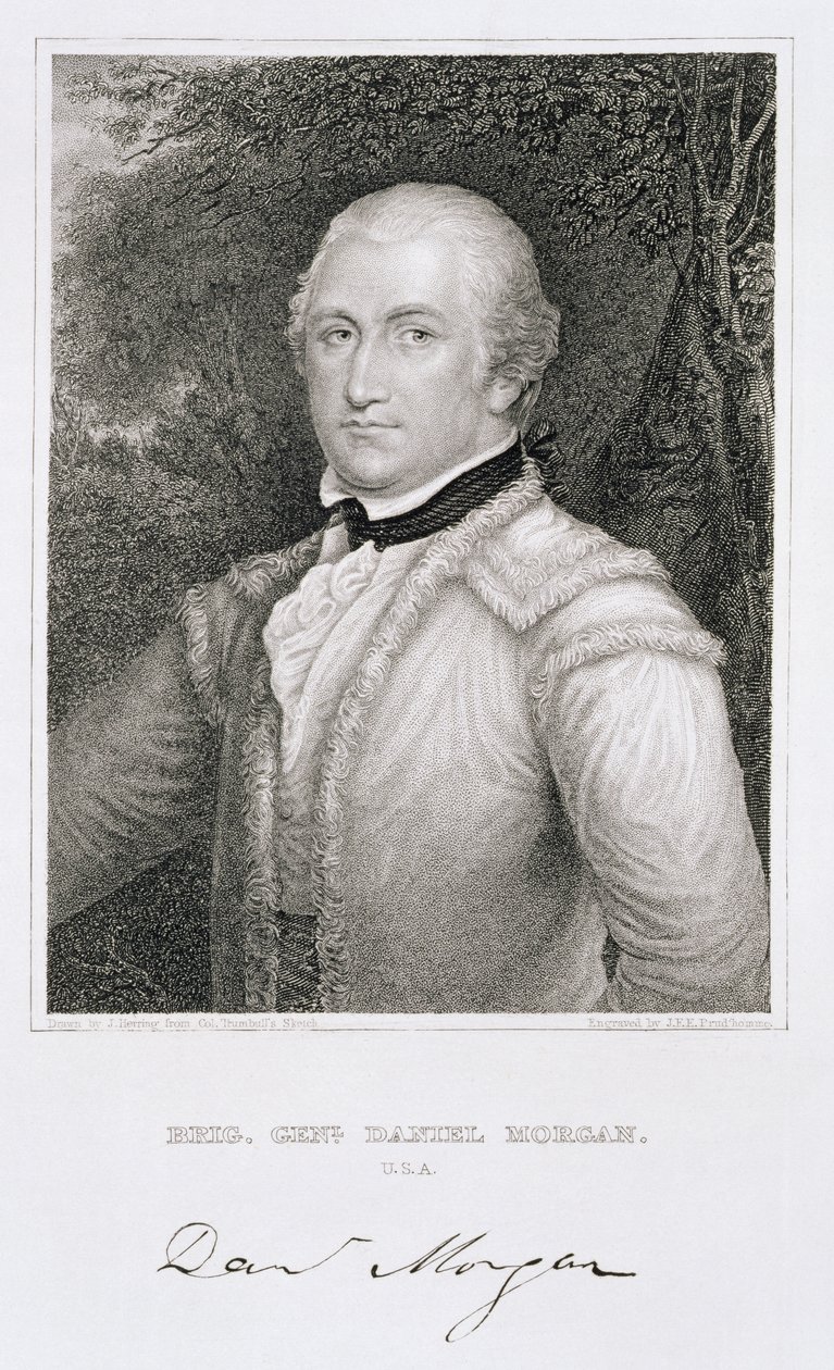 Le brigadier général Daniel Morgan (1736-1802) gravé par John Francis Eugene Prud