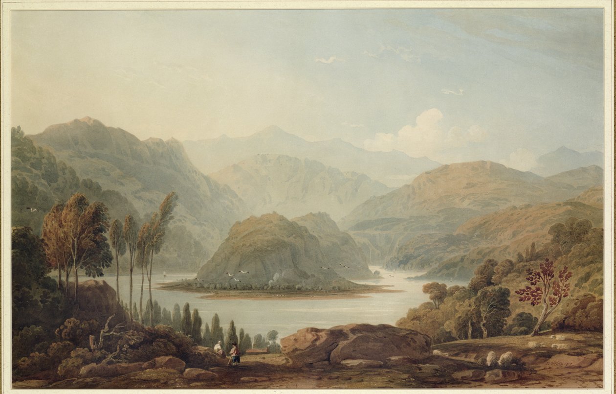 Vue de la rivière Mondego, Espagne, 1813 - John Varley