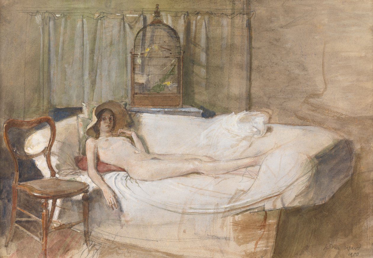 Nu sur un canapé - John Ward