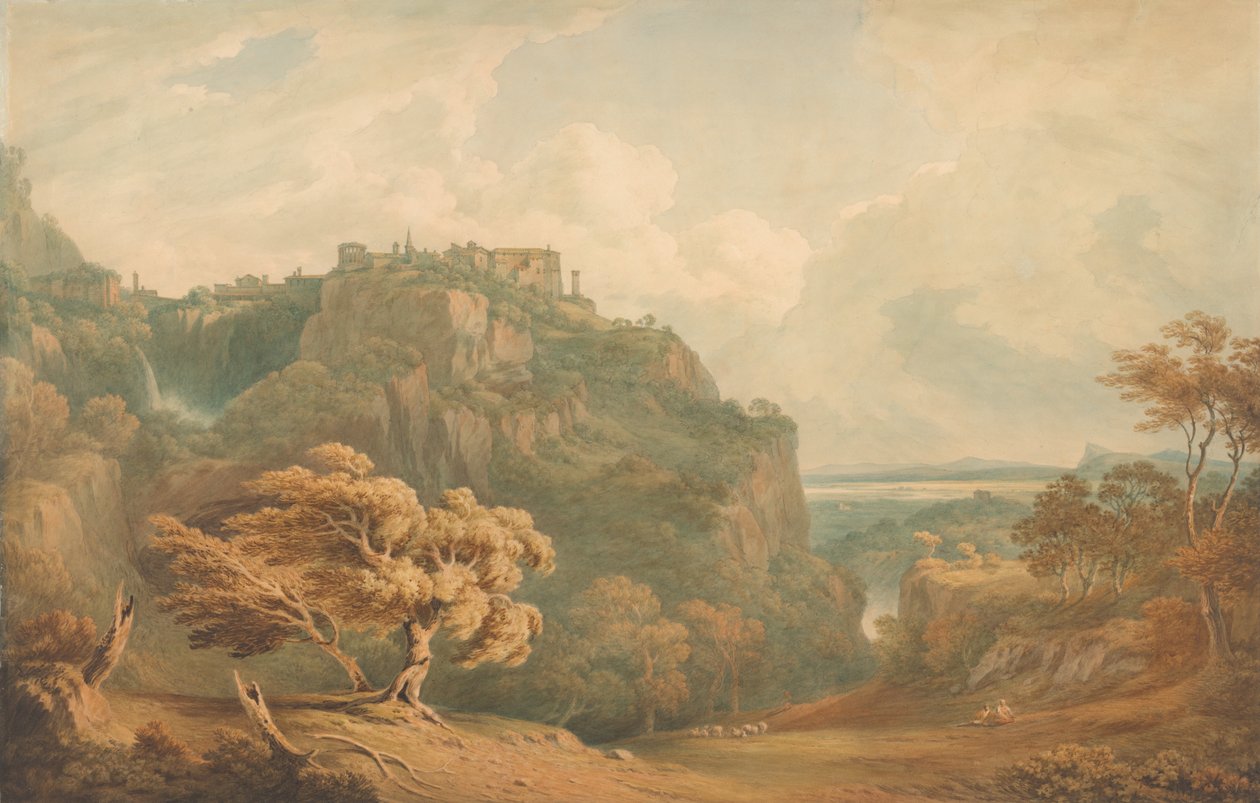Vue de Tivoli vers Rome - John Warwick Smith