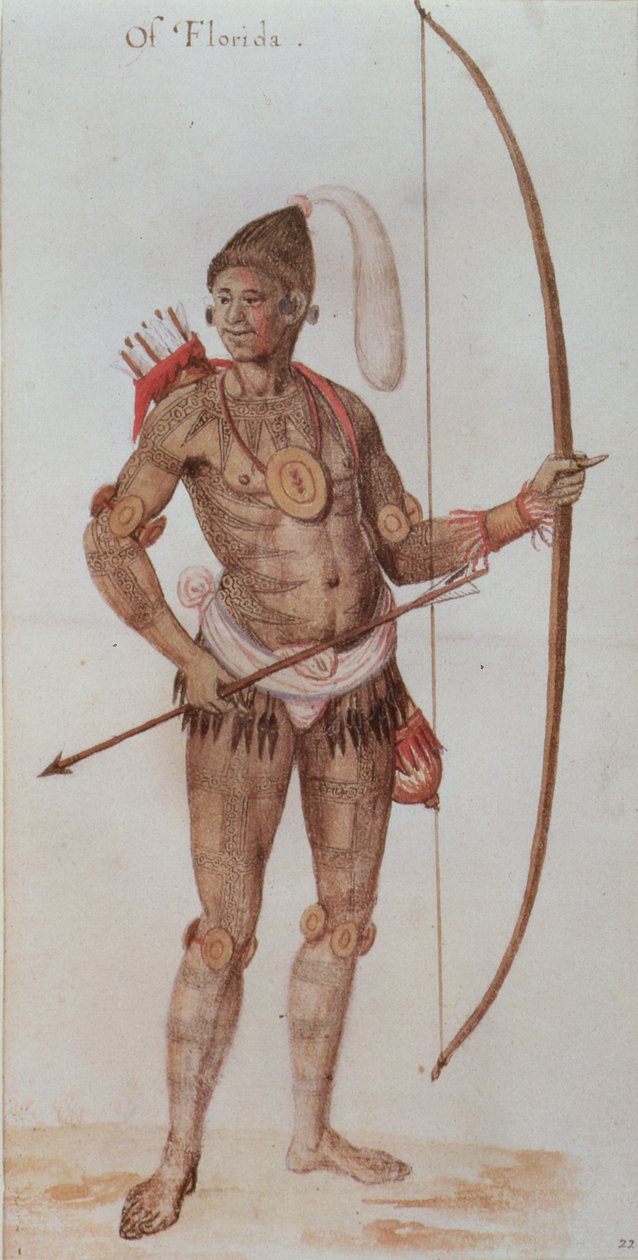 Homme Indien de Floride - John White