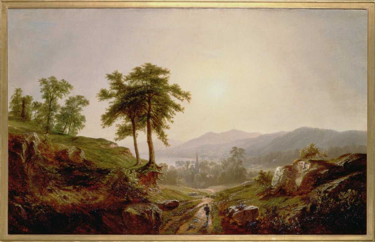 Sur le chemin - John William Casilear