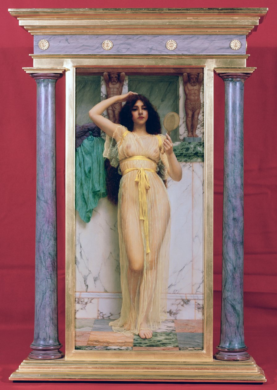 Fille avec un miroir, 1892 - John William Godward