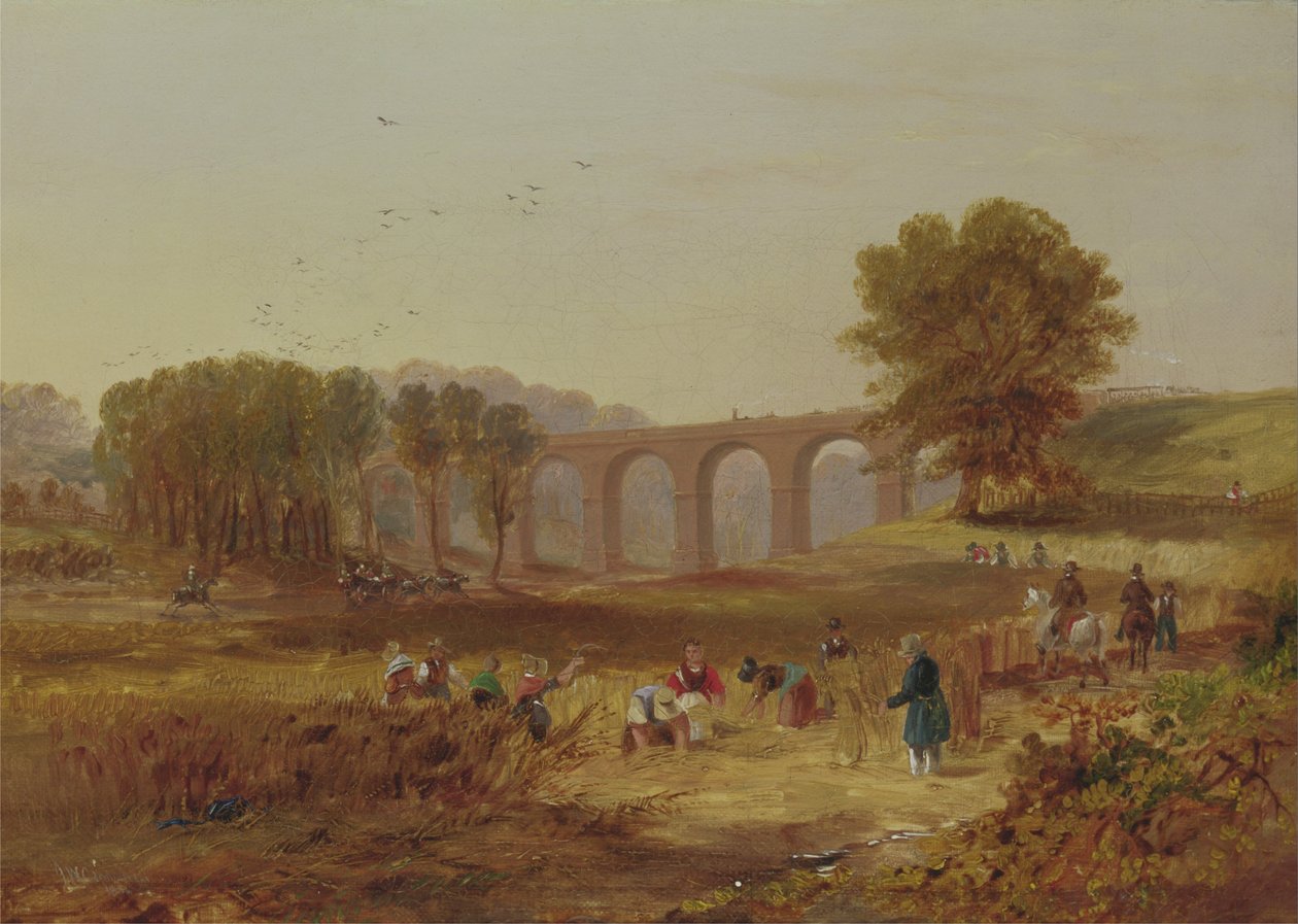 Viaduc de Corby, chemin de fer de Newcastle et Carlisle - John Wilson Carmichael