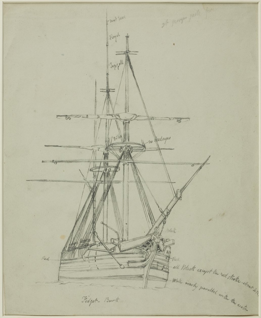 Fidget - Barque - John Wilson Carmichael