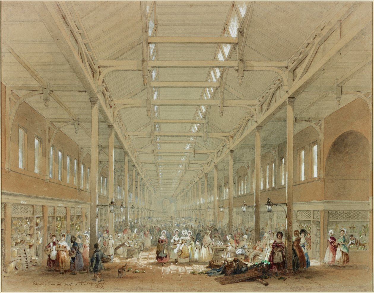 Intérieur du marché Grainger - John Wilson Carmichael