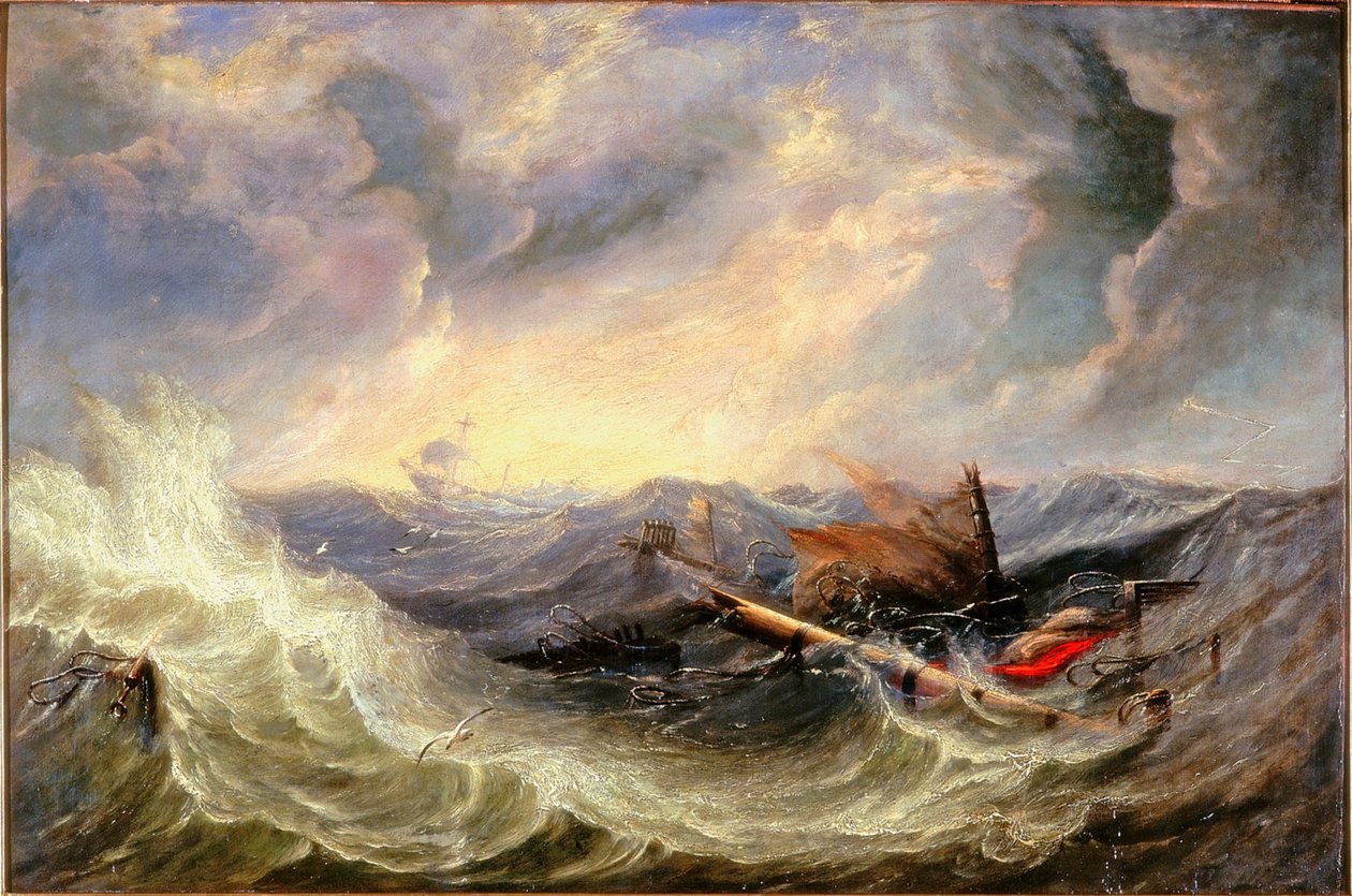 Paysage marin avec épave - John Wilson Carmichael