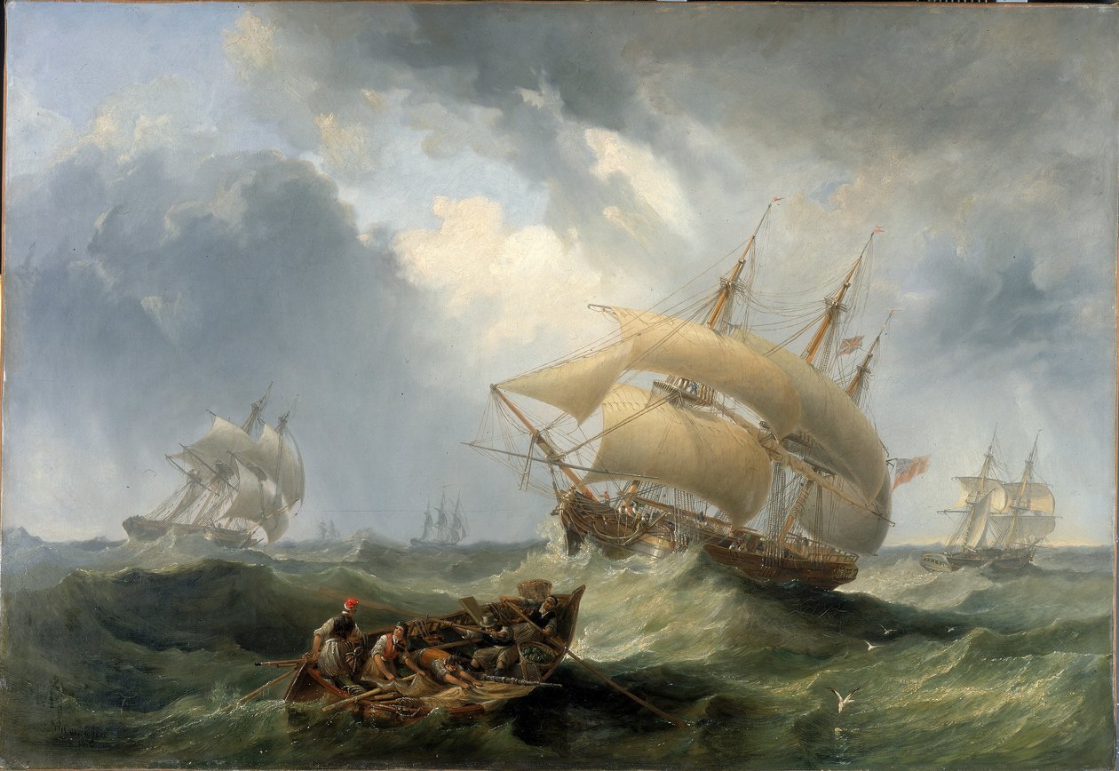 Navigation en haute mer - John Wilson Carmichael