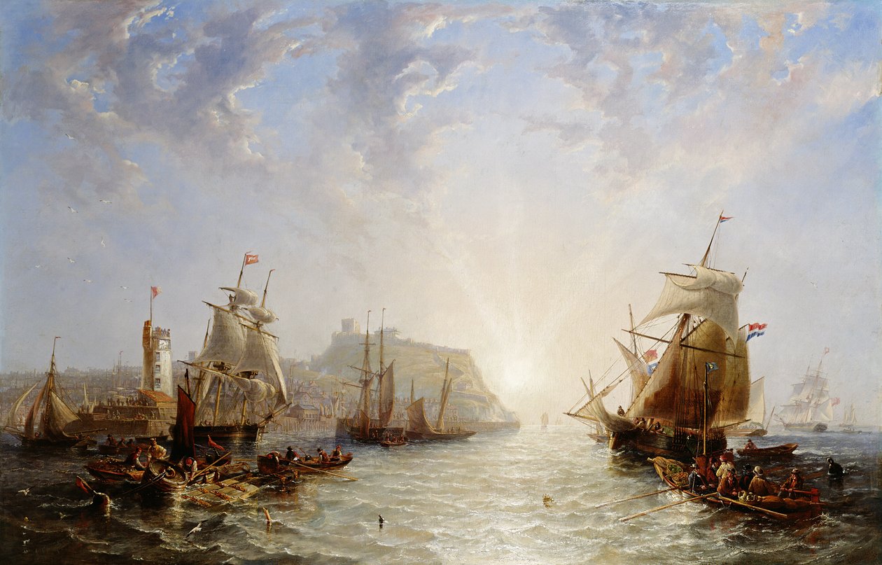 Navires au large de Scarborough, 1845 - John Wilson Carmichael