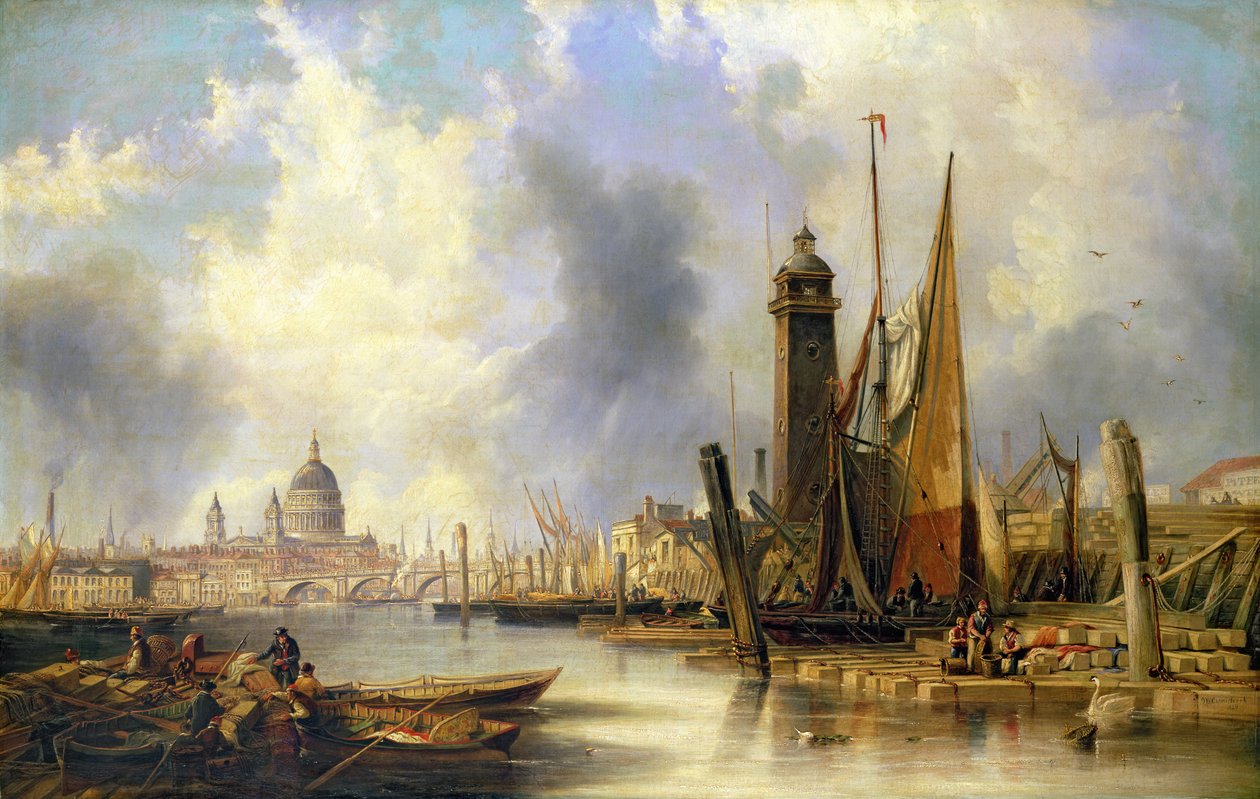 Vue de Londres avec la cathédrale Saint-Paul - John Wilson Carmichael