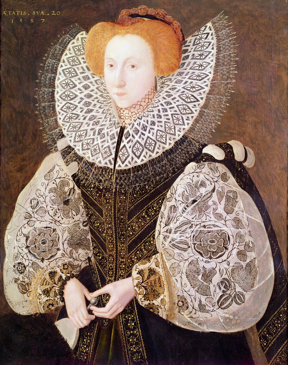 Jeune fille inconnue, âgée de 20 ans, 1587 - John Bettes the Younger