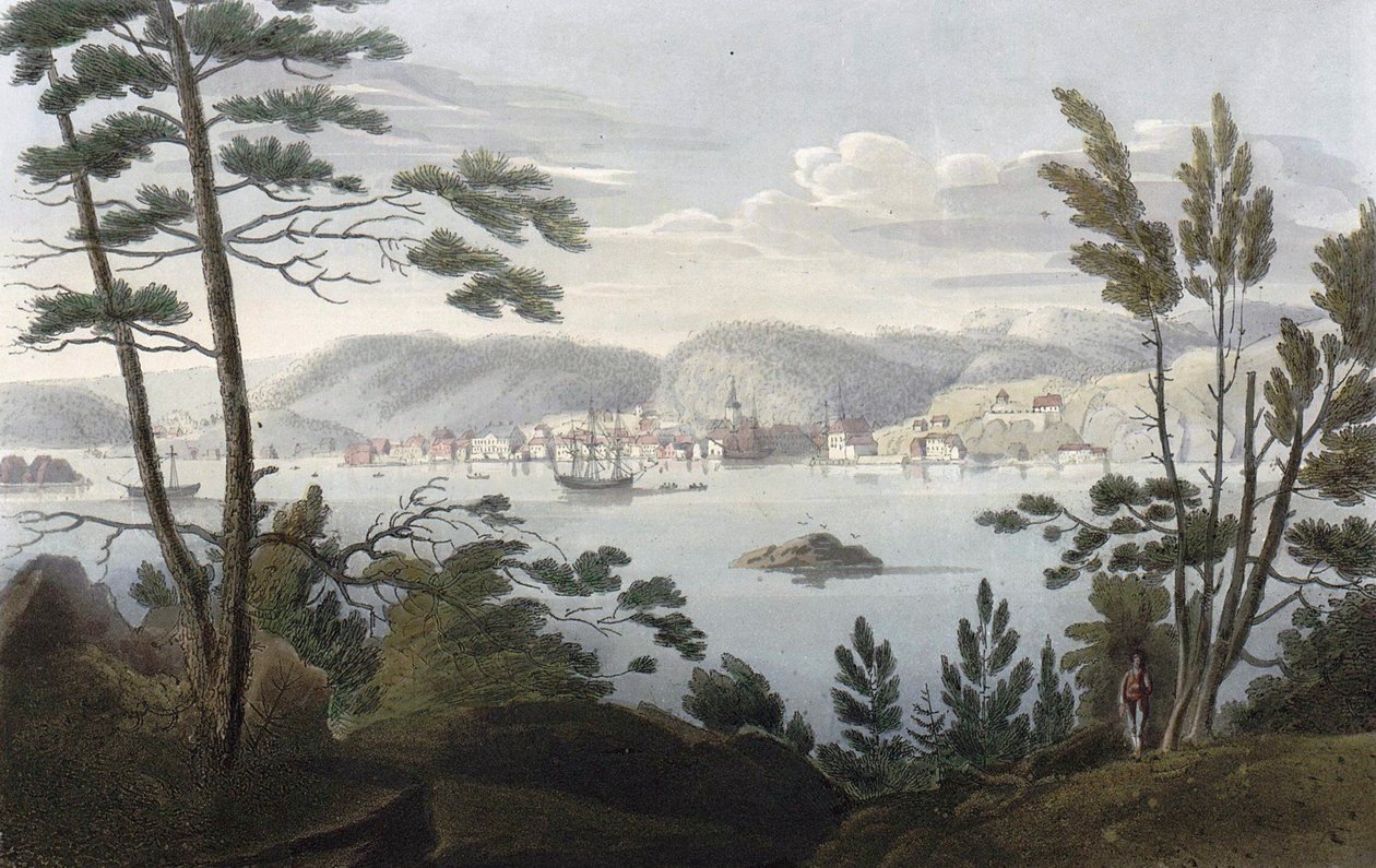 Arendal depuis Tromøe - John william Edy