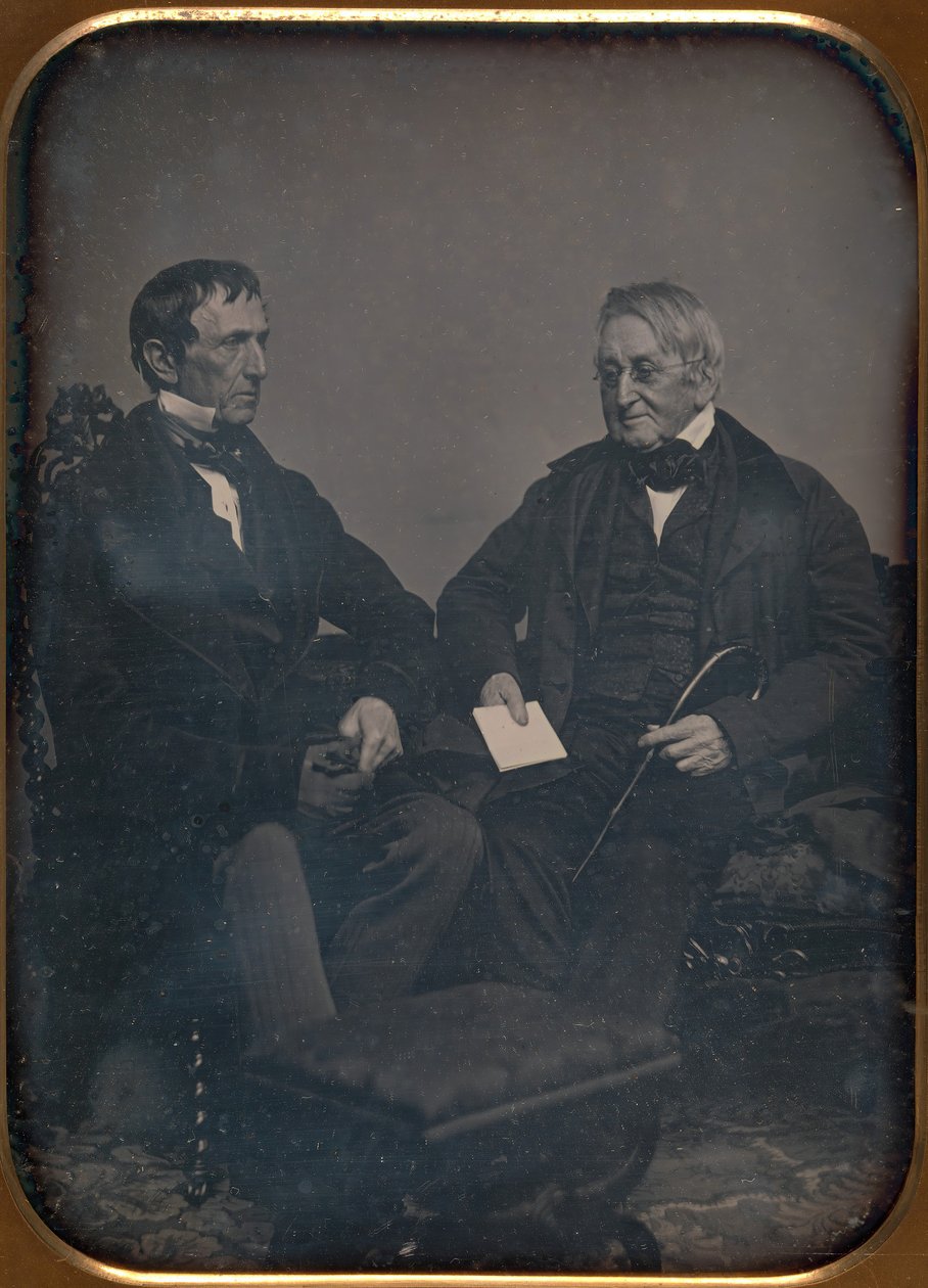 Deux hommes âgés conversant, vers 1850 - John Adams Whipple