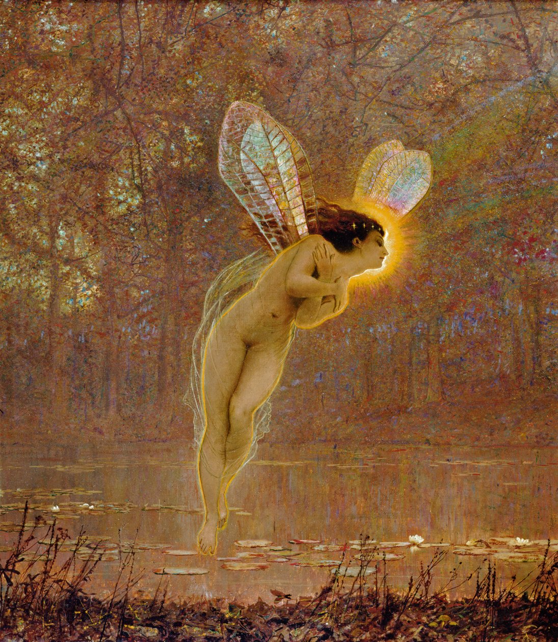 Iris, détail de la fée - John Atkinson Grimshaw
