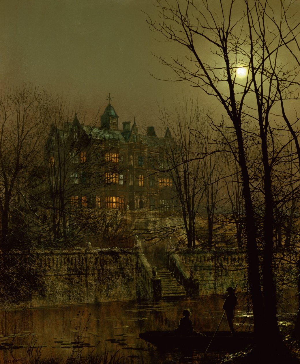 Knostrop Old Hall, Leeds - John Atkinson Grimshaw
