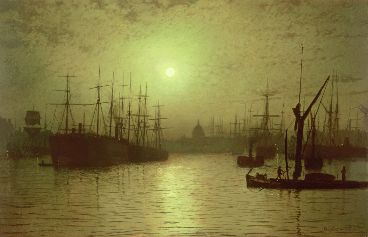 Crépuscule sur la Tamise - John Atkinson Grimshaw