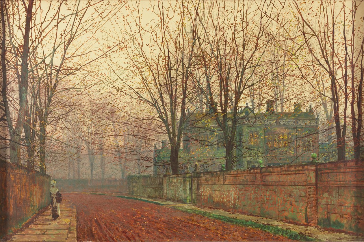 Matin de novembre, Knostrop Hall, Leeds - John Atkinson Grimshaw