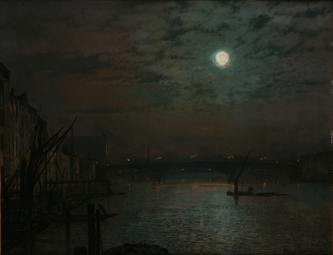 Pont de Southwark au clair de lune, 1882 - John Atkinson Grimshaw