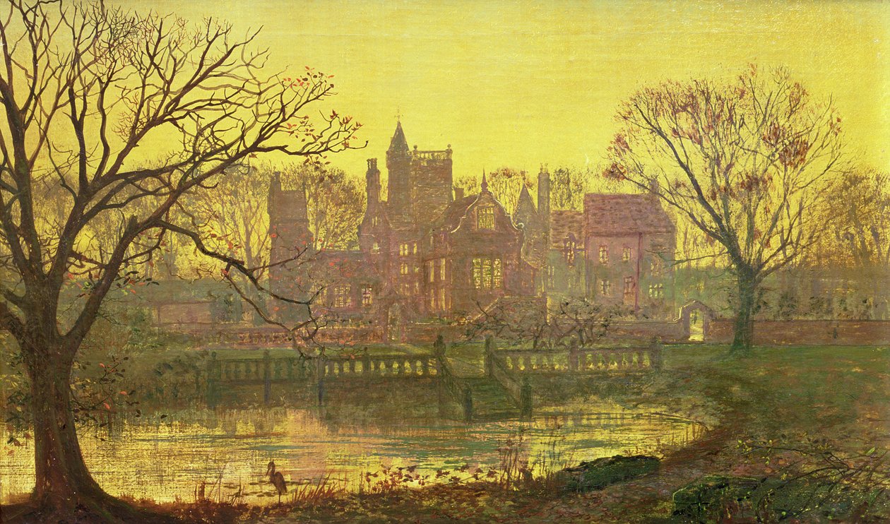 La Grange entourée de douves - John Atkinson Grimshaw