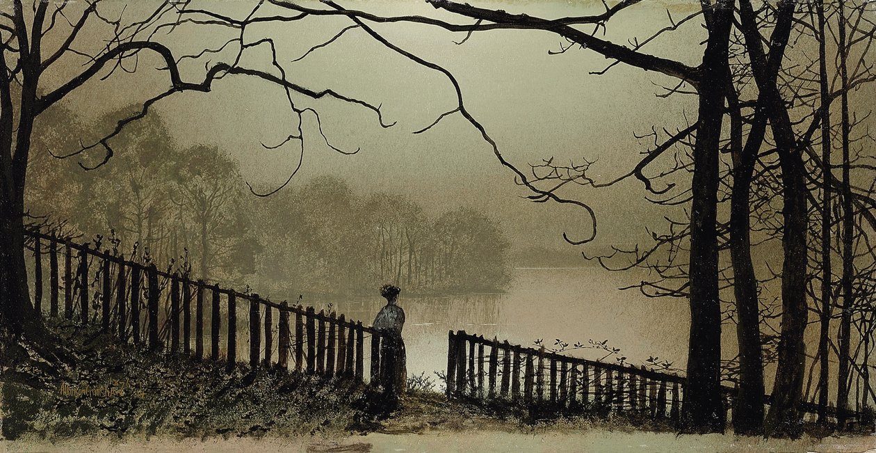 Lac Waterloo, Roundhay Park, Leeds, 1876-7 - John Atkinson Grimshaw